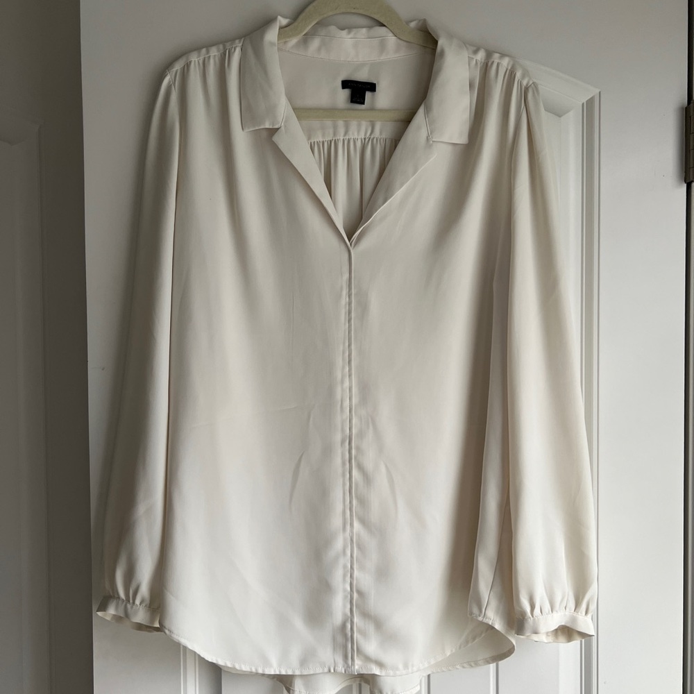 Ann Taylor Classic White Blouse